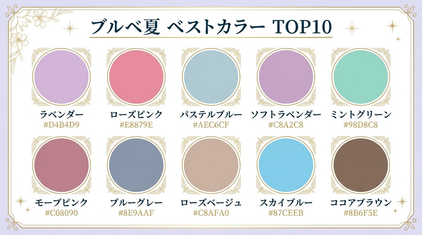 ブルベ夏に似合うベストカラーTOP10