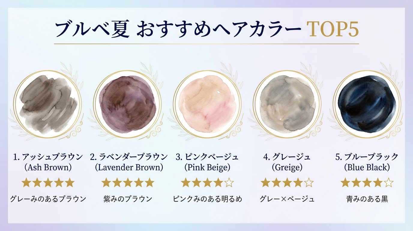 ブルベ夏に似合う髪色TOP5