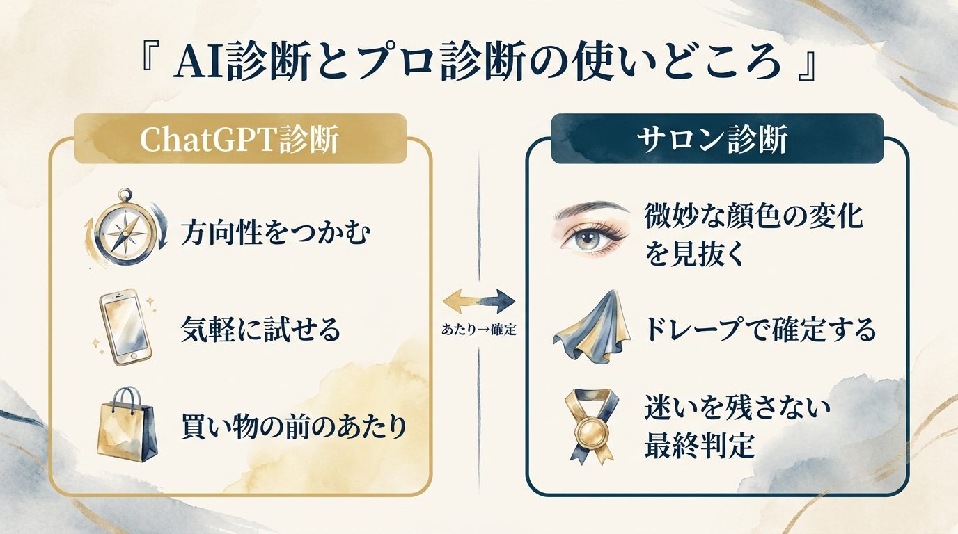 AI診断とプロ診断の使いどころ比較