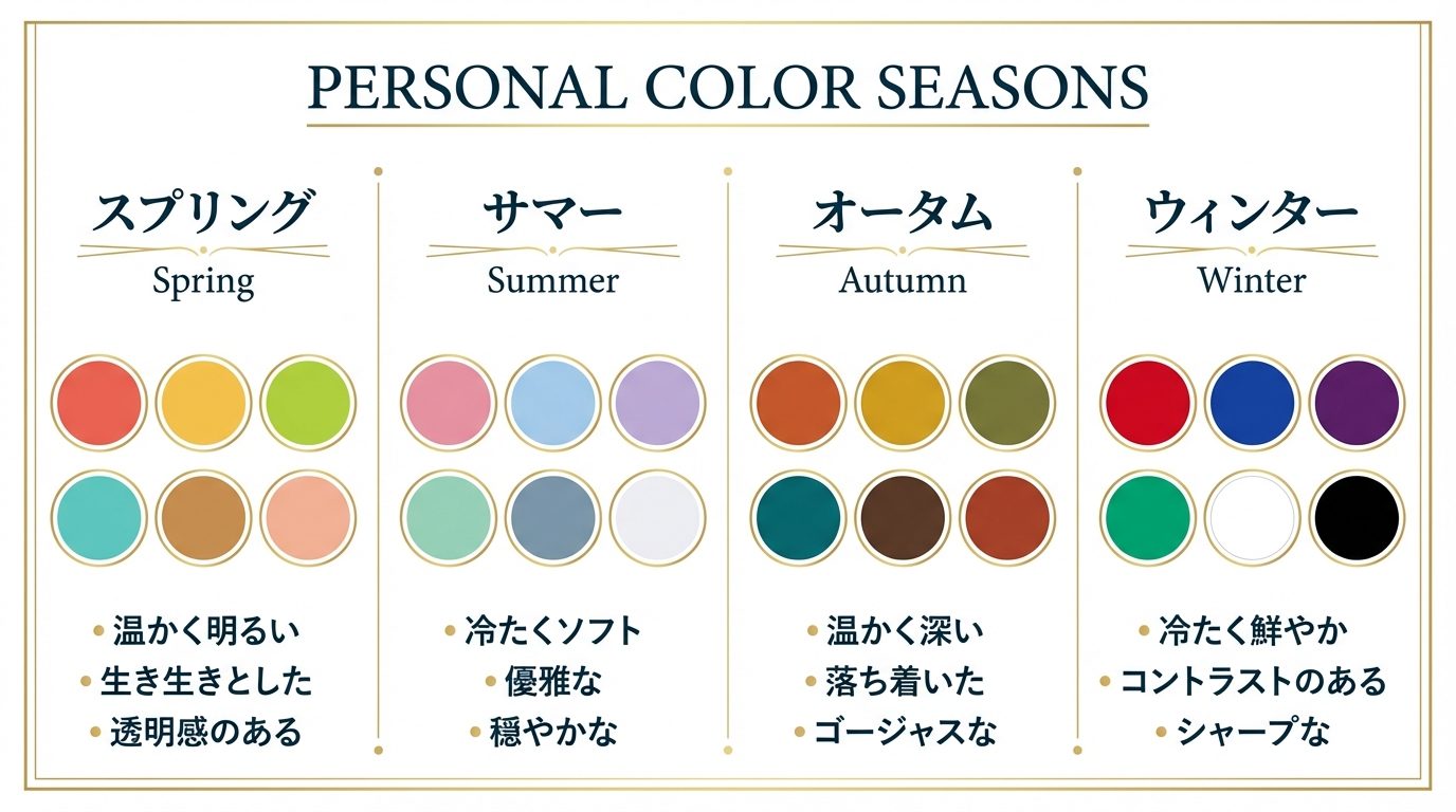 4シーズン分類のカラーパレット