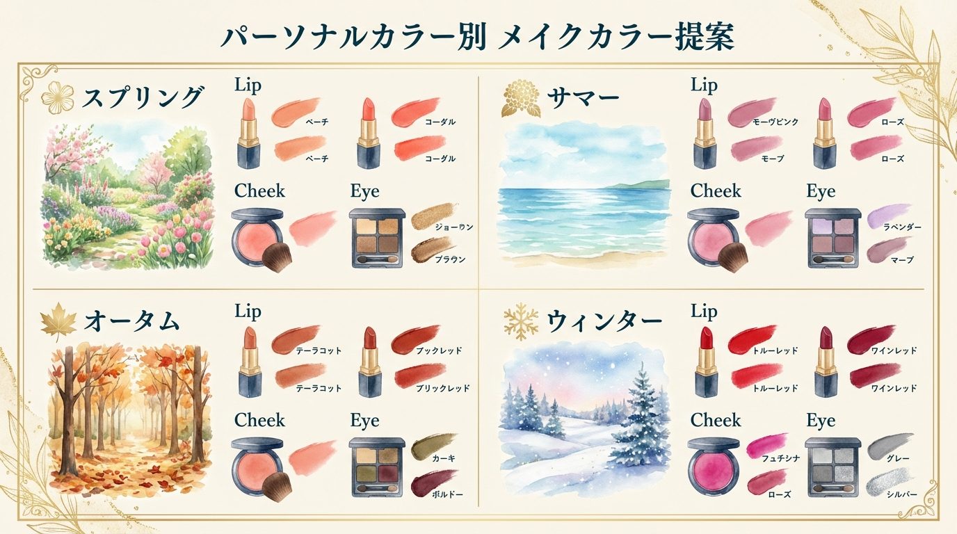 パーソナルカラー別メイクカラー