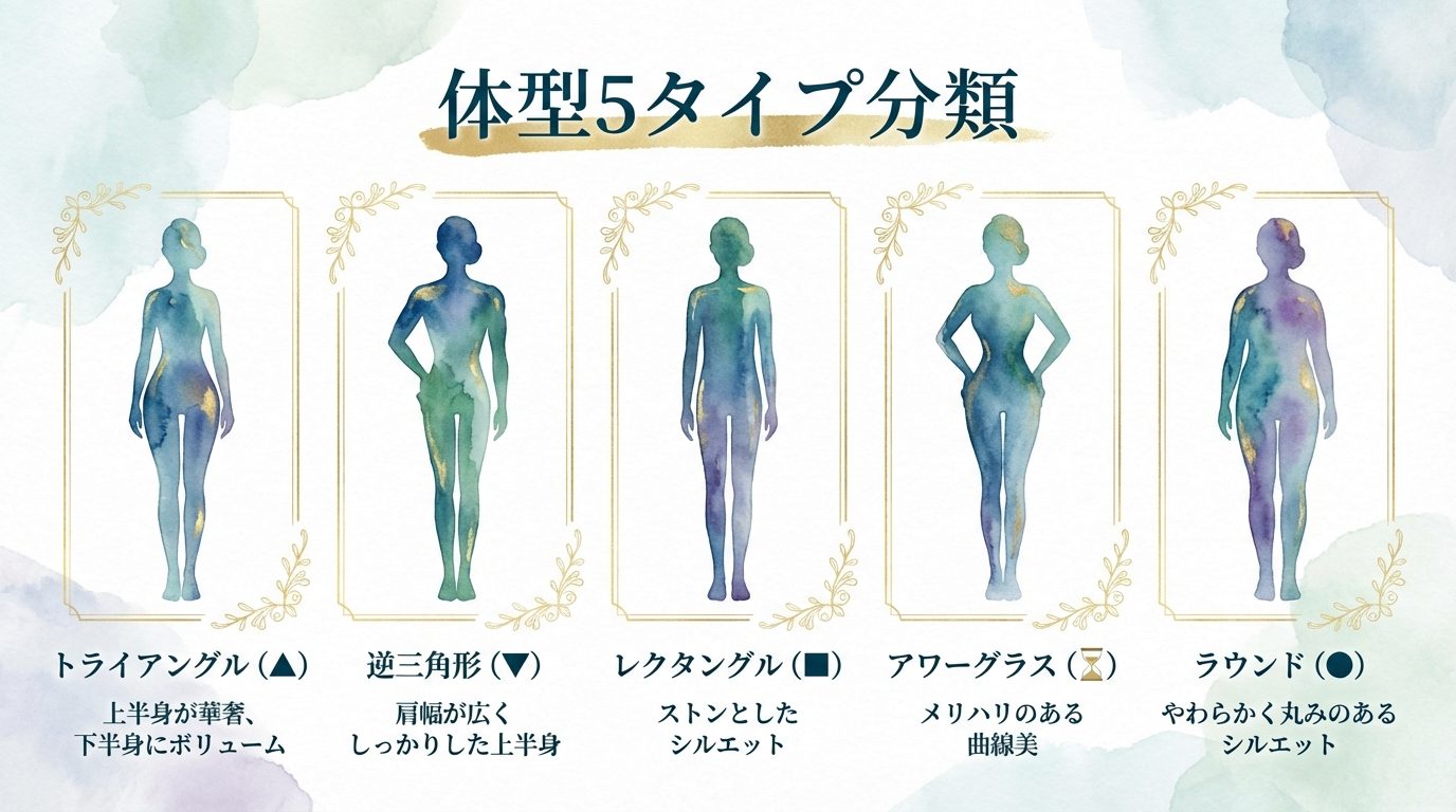 体型5タイプ分類(ABCの法則)