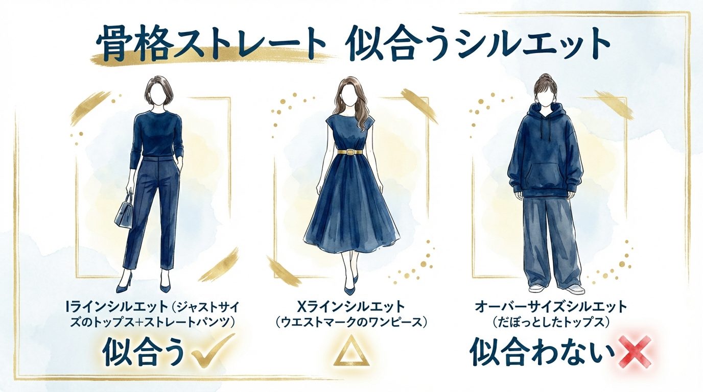 骨格ストレート 似合うシルエット