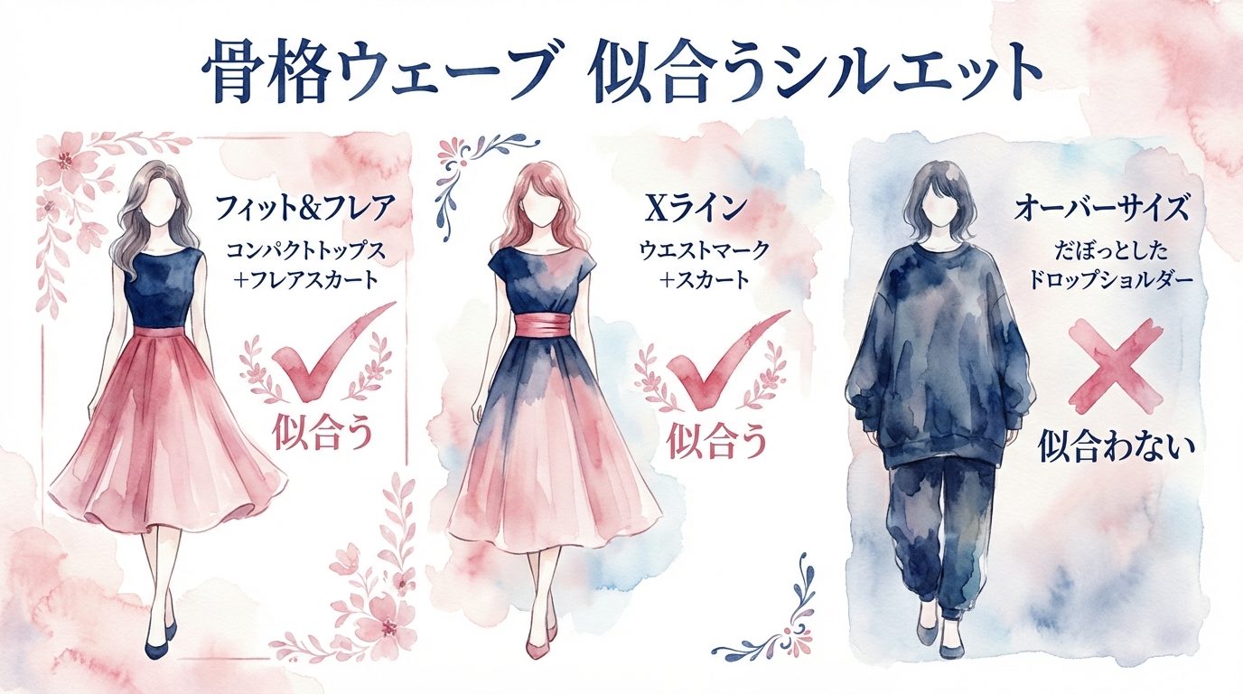 骨格ウェーブ 似合うシルエット