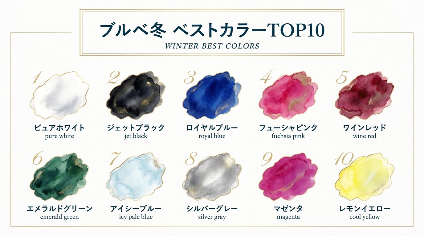ブルベ冬 ベストカラーTOP10