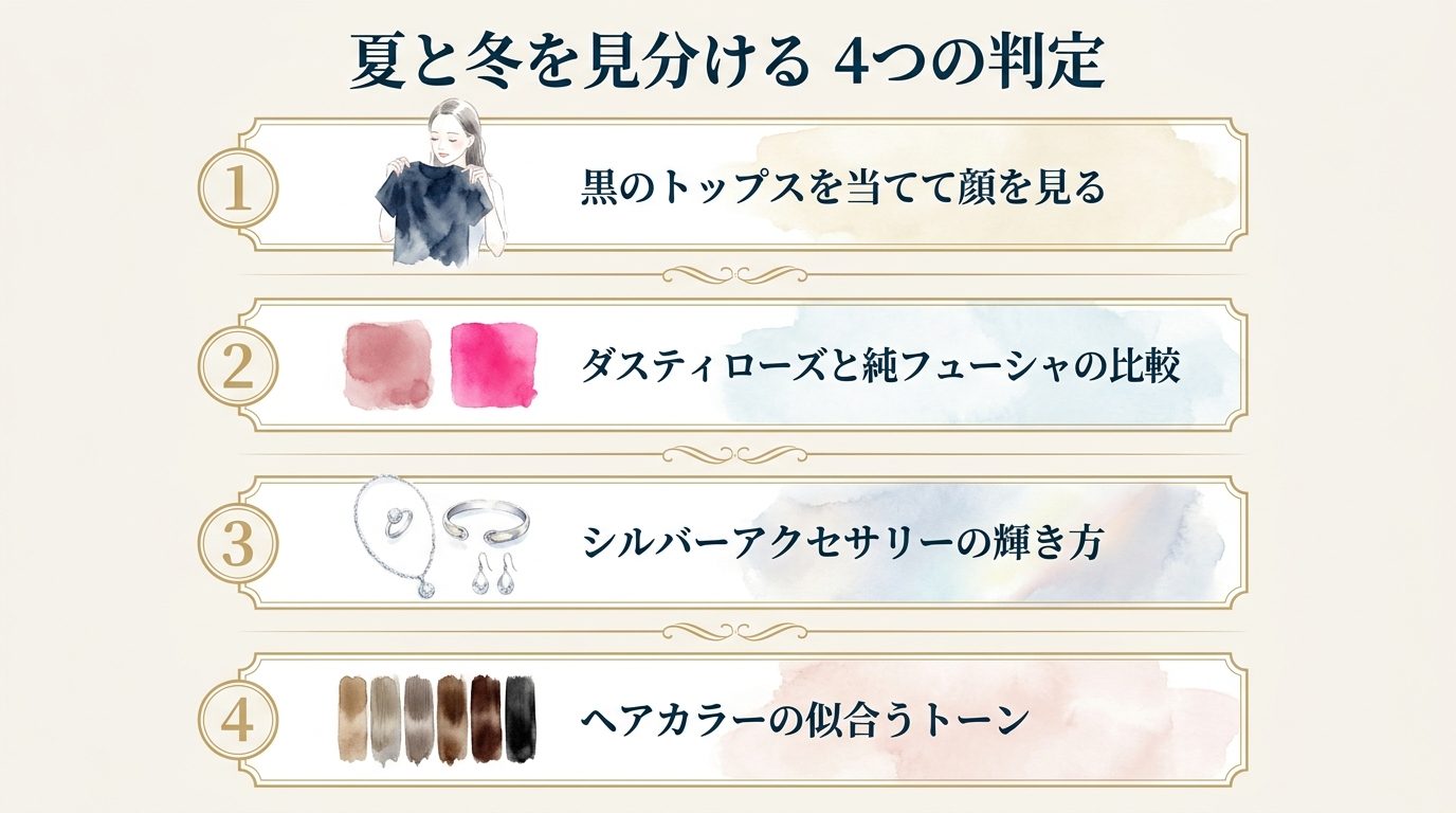 夏と冬を見分ける4つの判定