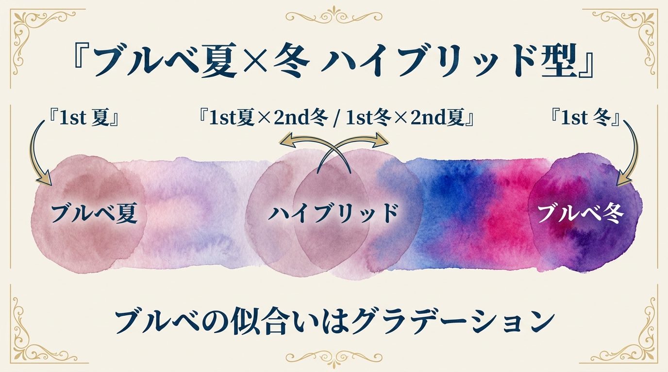 ブルベ夏×冬ハイブリッド型