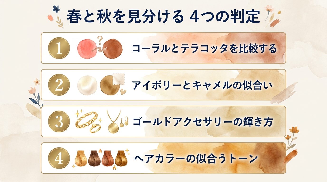 春と秋を見分ける4つの判定