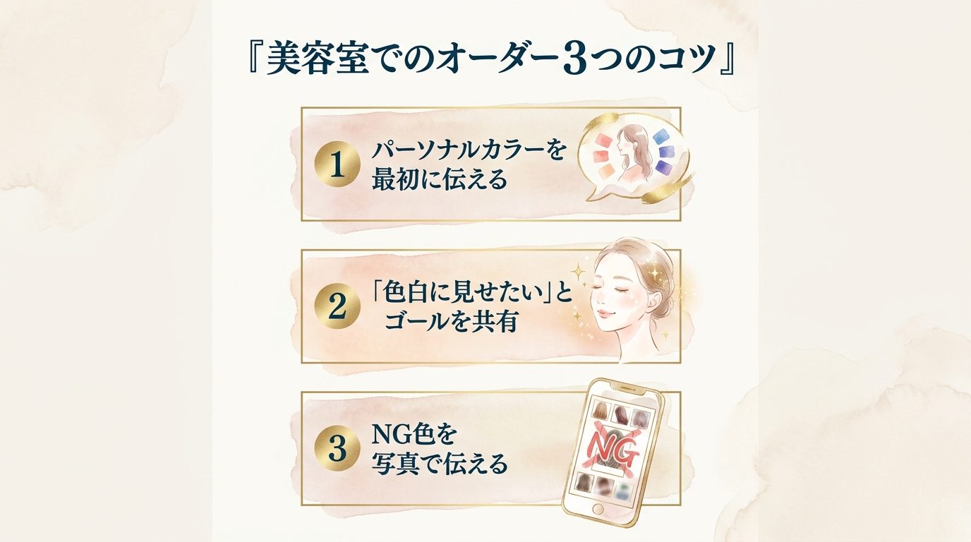 美容室でのオーダー3つのコツ