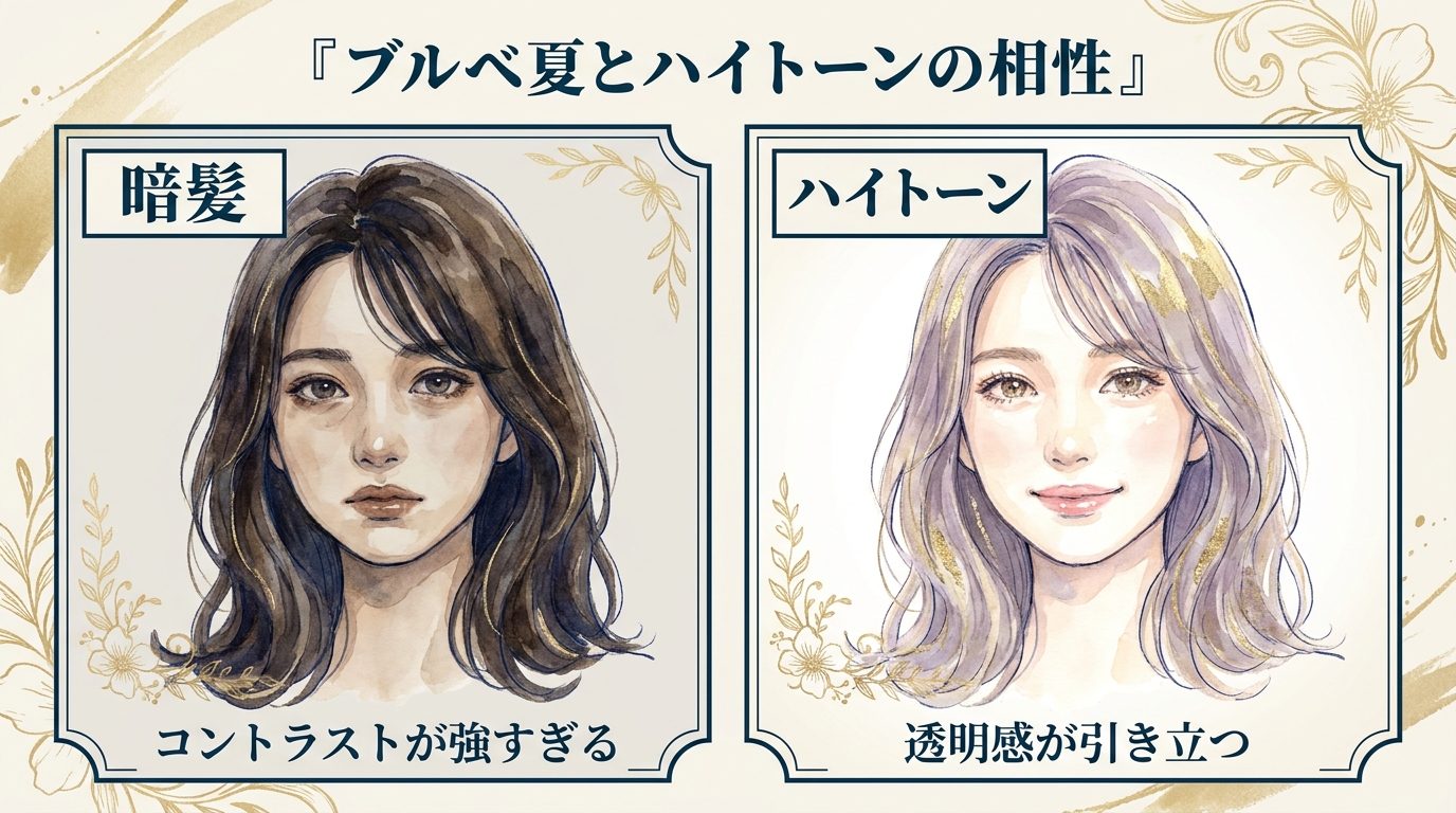 ブルベ夏とハイトーンの相性