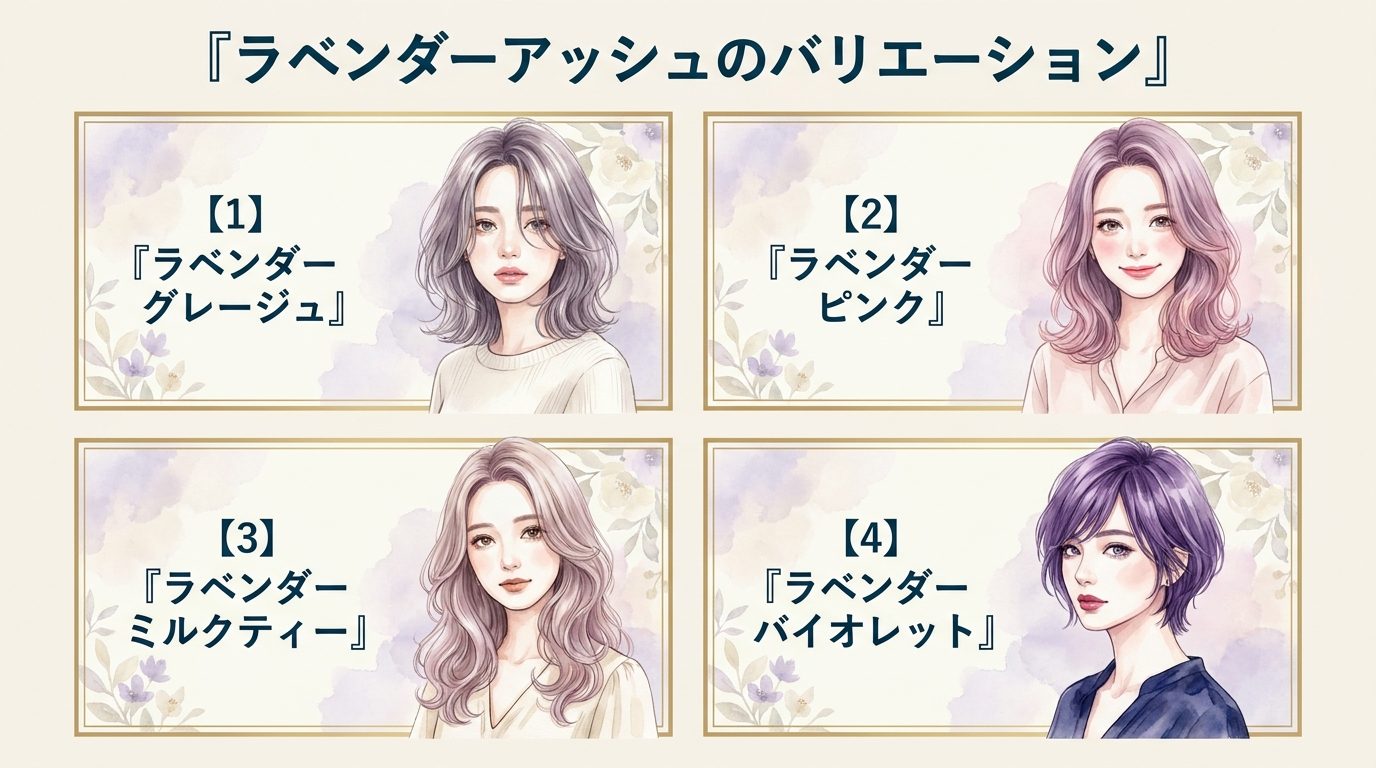 ラベンダーアッシュのバリエーション