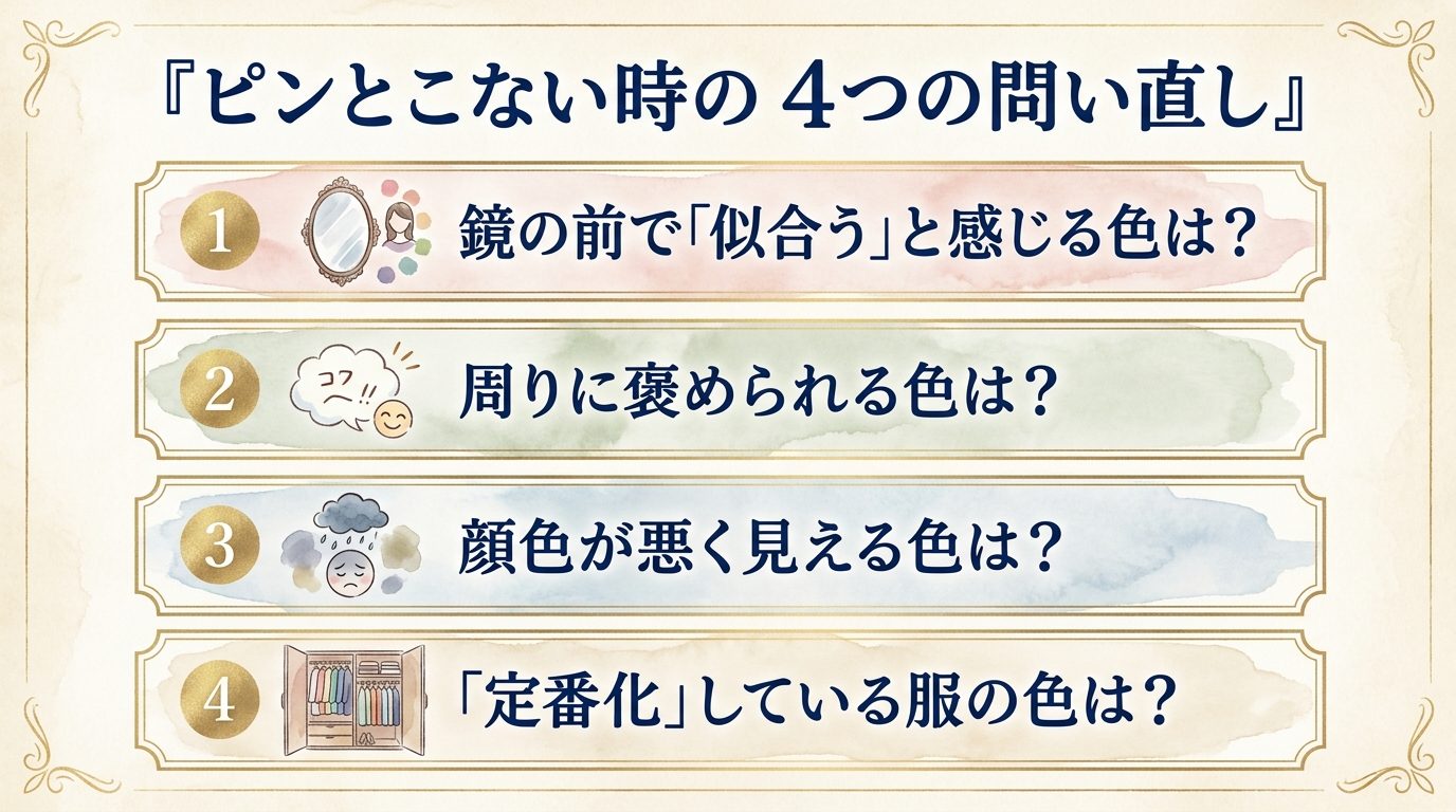 ピンとこない時の4つの問い直し