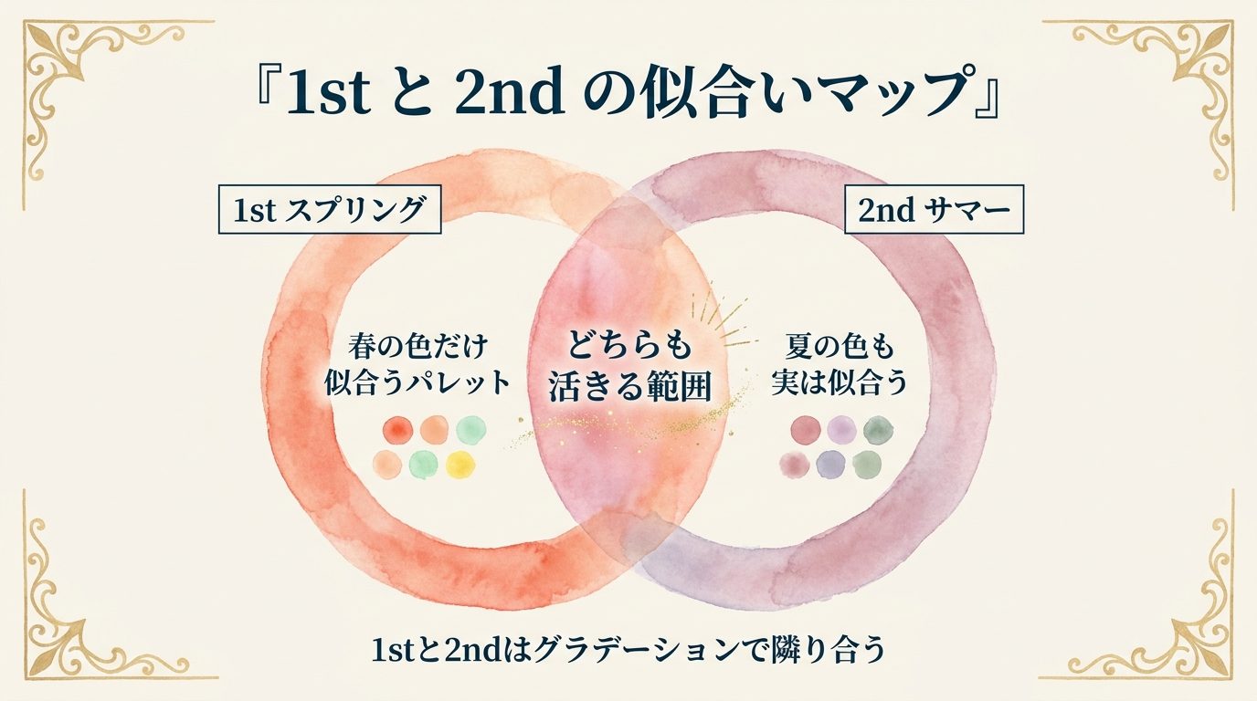 1stと2ndの似合いマップ