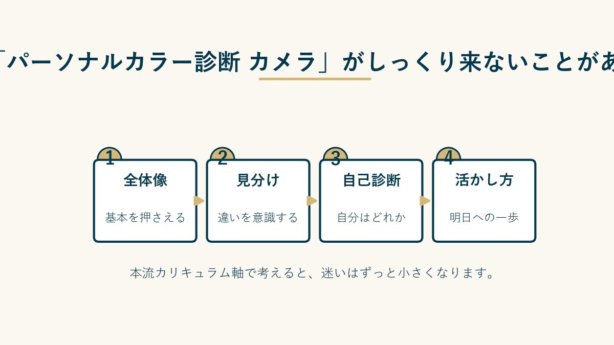 なぜ「パーソナルカラー診断 カメラ」がしっくり来ないことがあるのか
