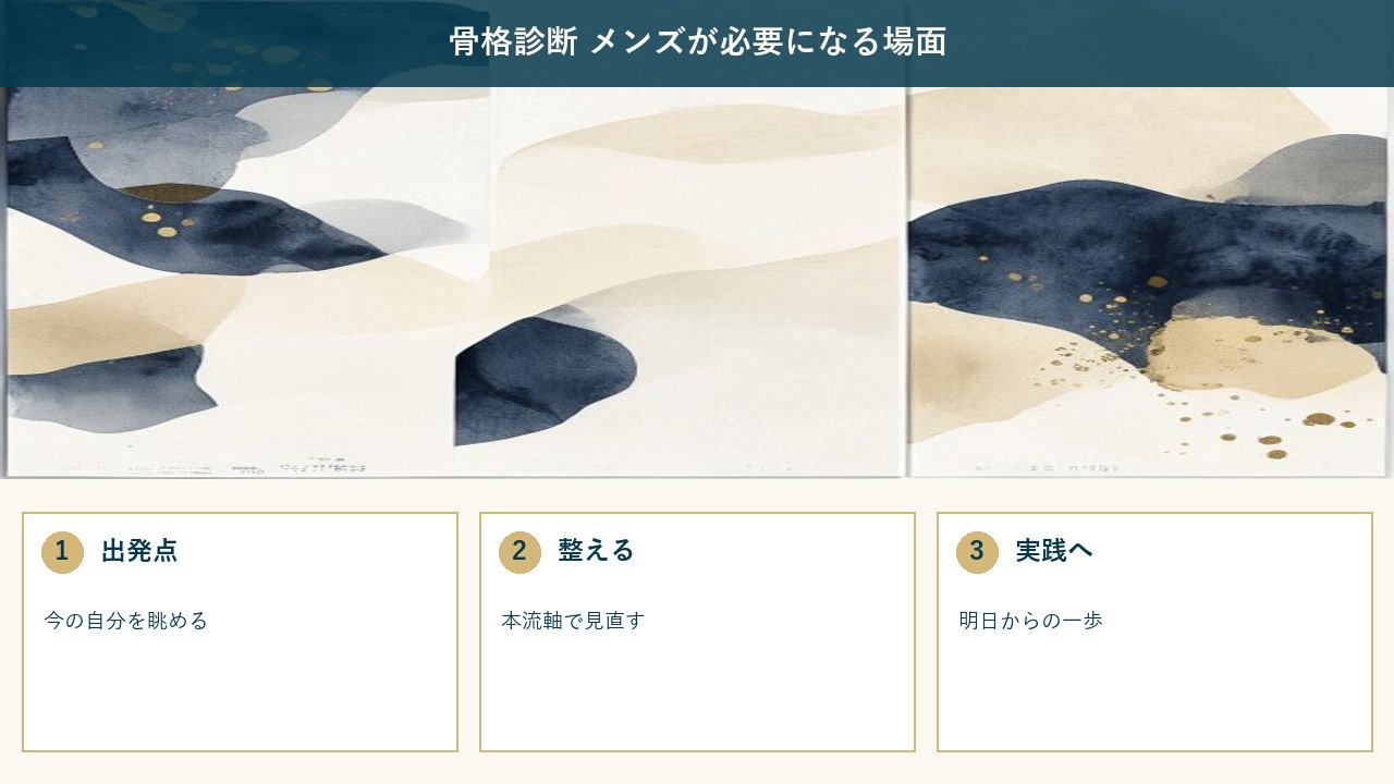 骨格診断 メンズが必要になる場面
