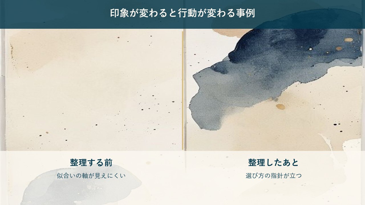 印象が変わると行動が変わる事例