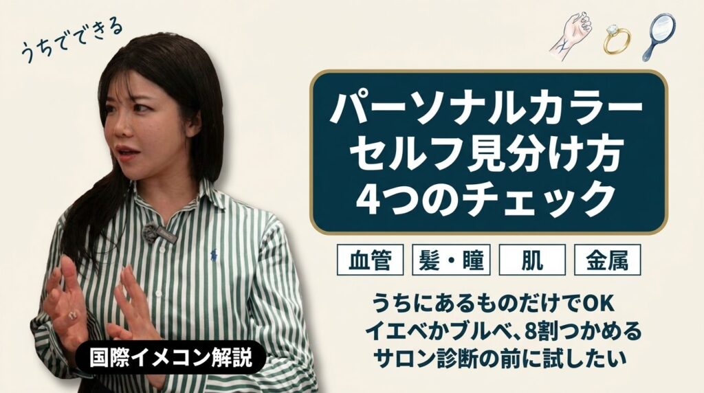 パーソナルカラー セルフ見分け方 4つのチェック