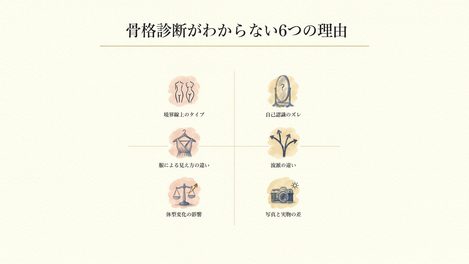 骨格診断がわからないと感じる6つの理由