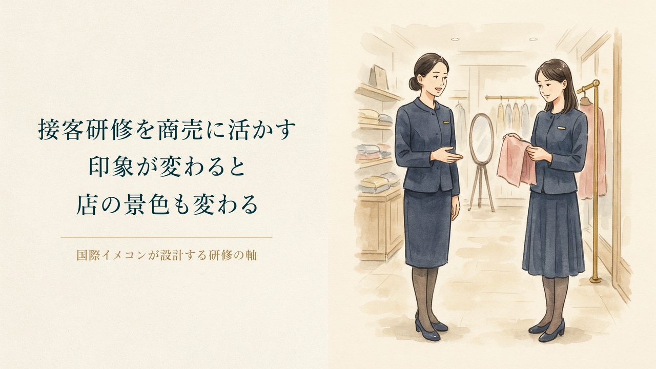 接客研修を商売に活かす|印象が変わると、お店の景色も変わる