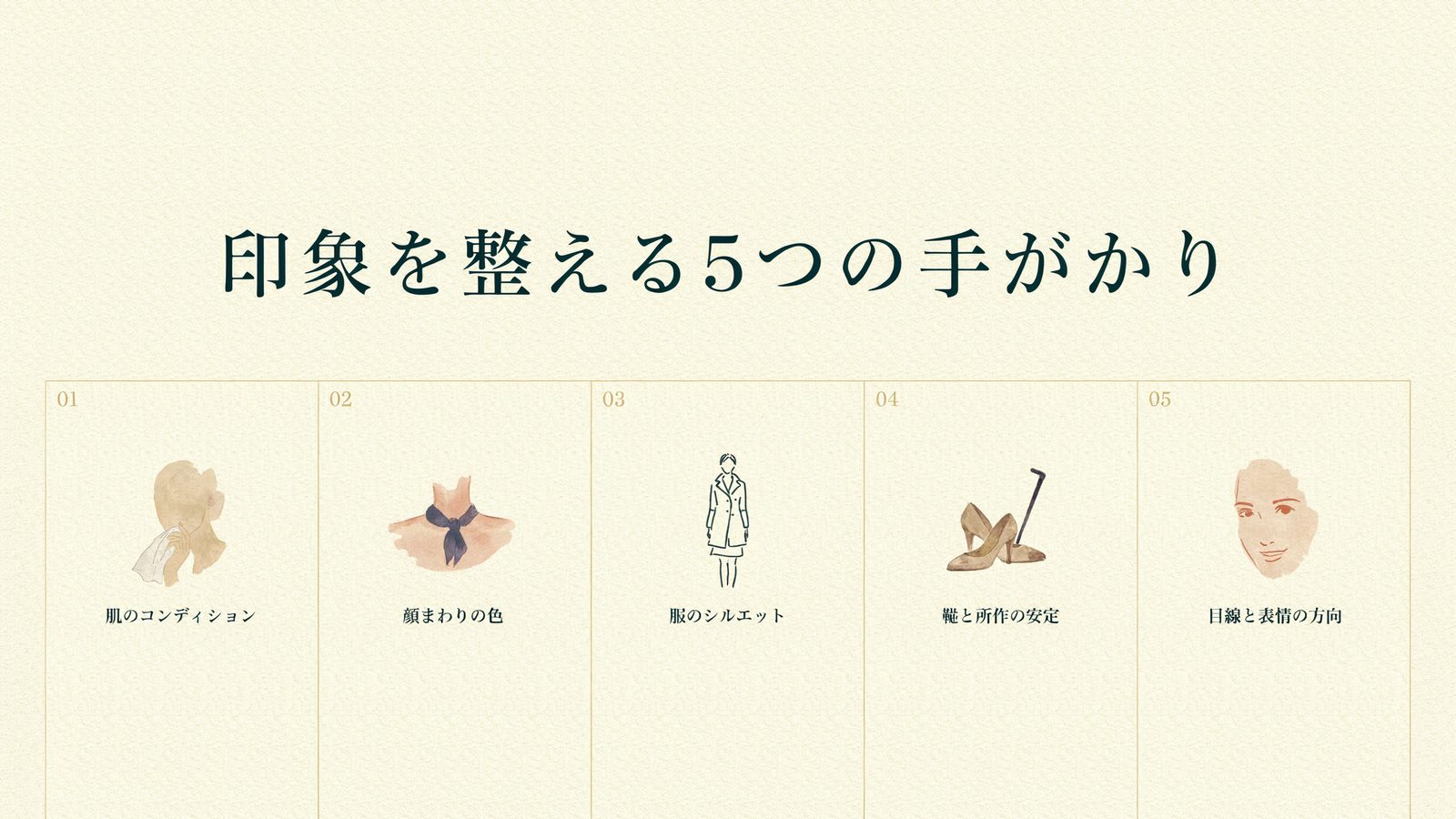 印象を整える5つの手がかり