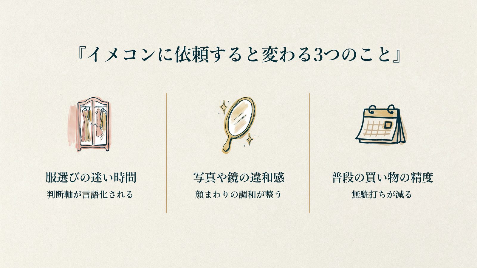 イメコンに依頼すると変わる3つのこと