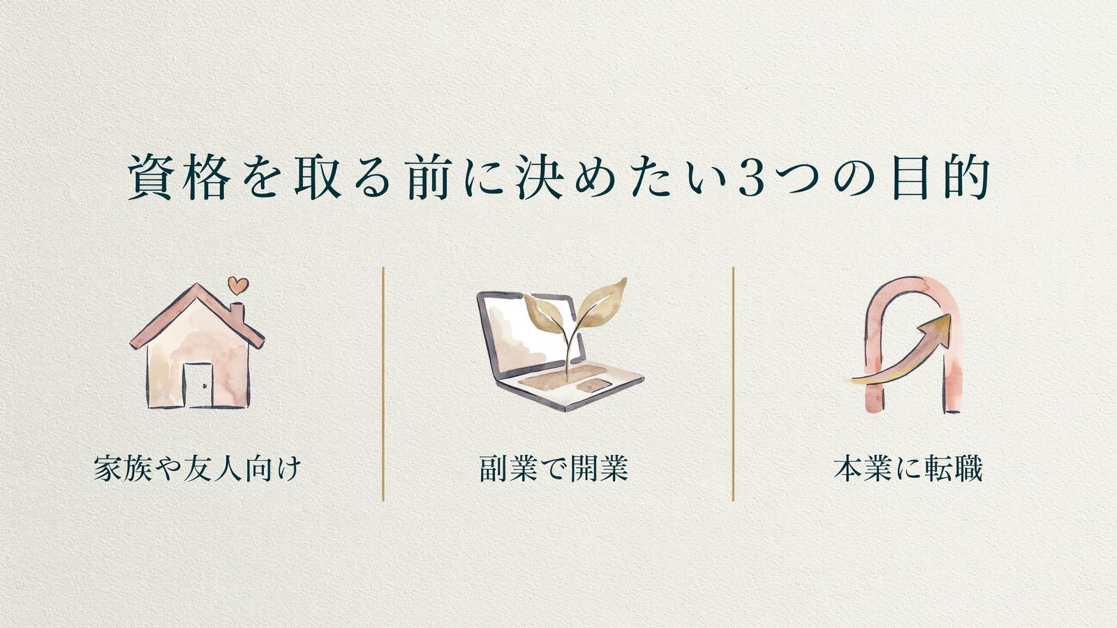 資格を取る前に決めたい3つの目的