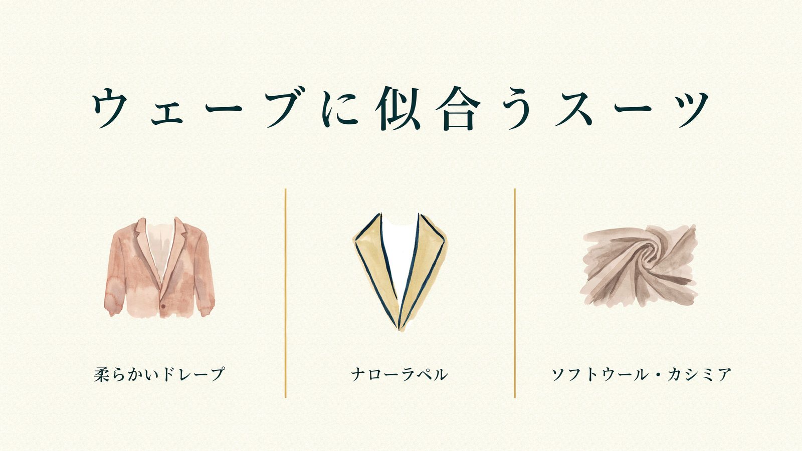 ウェーブに似合うスーツ