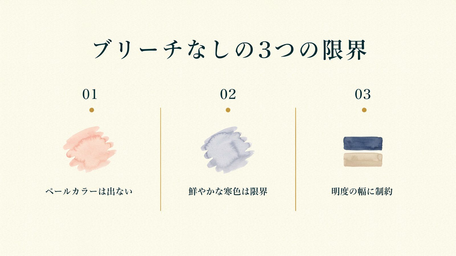 ブリーチなしの3つの限界