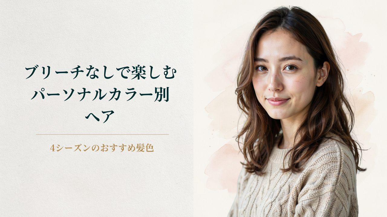 ブリーチなしで楽しむパーソナルカラー別ヘア|4シーズンのおすすめ髪色