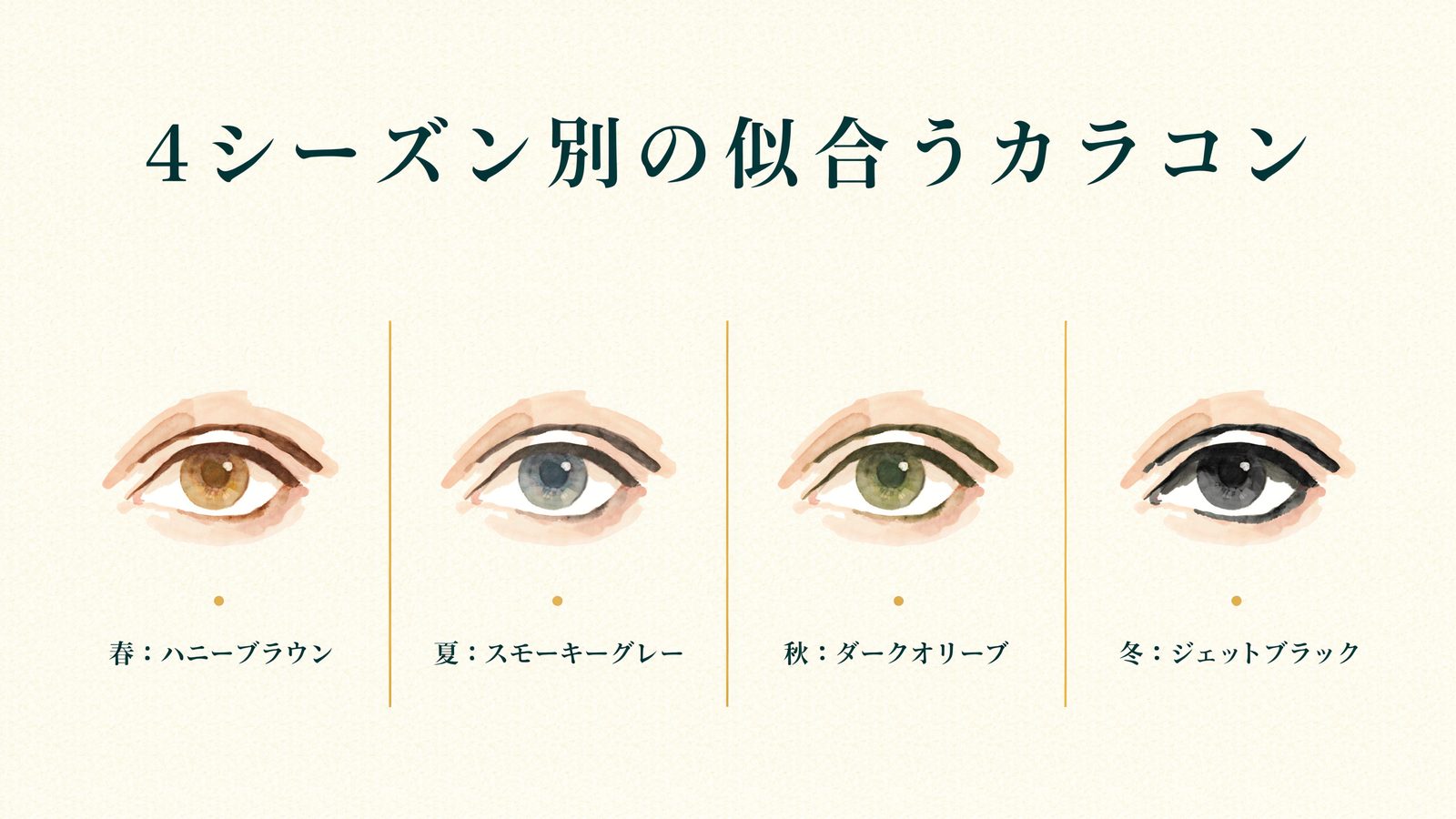 4シーズン別の似合うカラコン