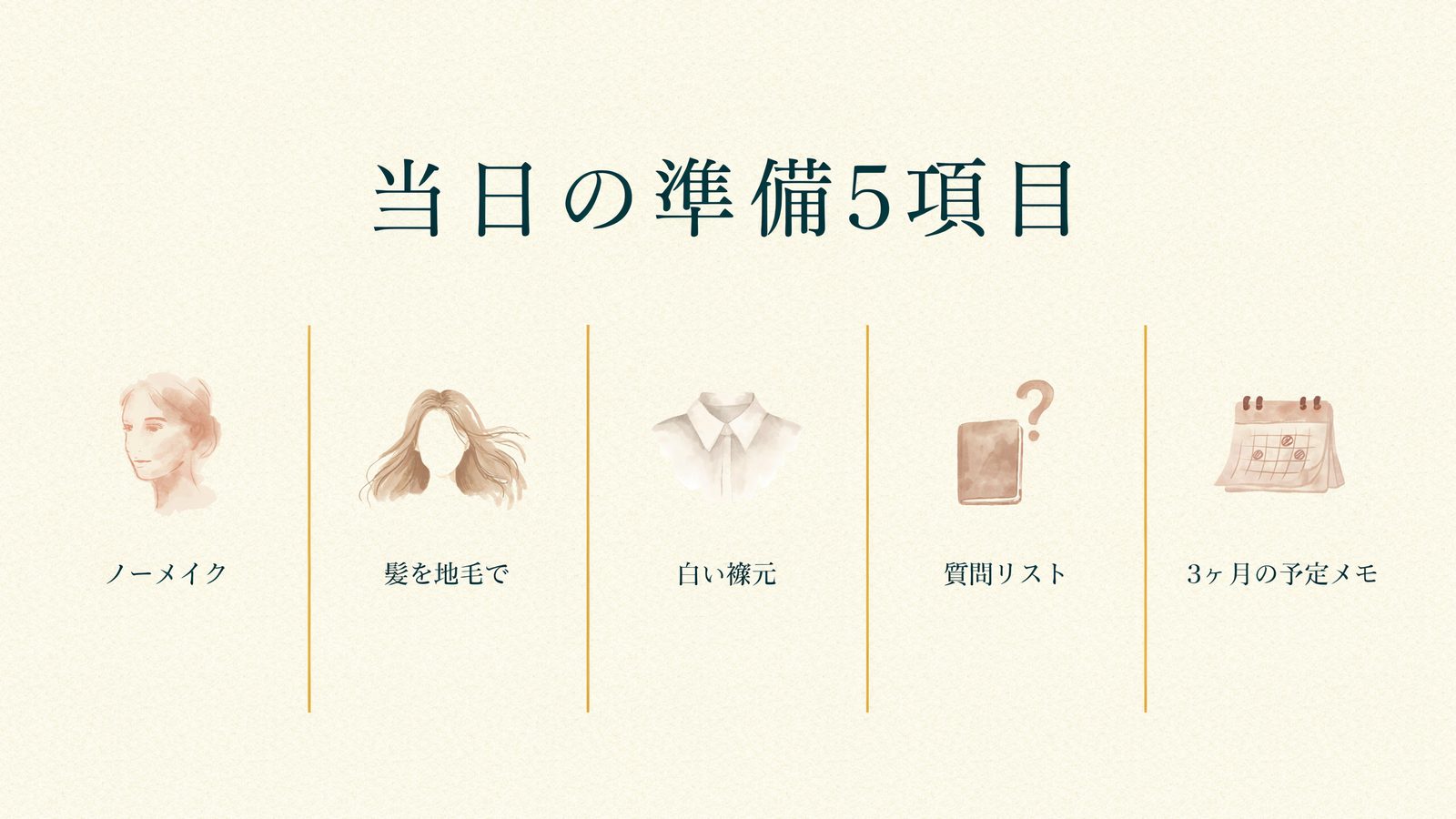 当日の準備5項目