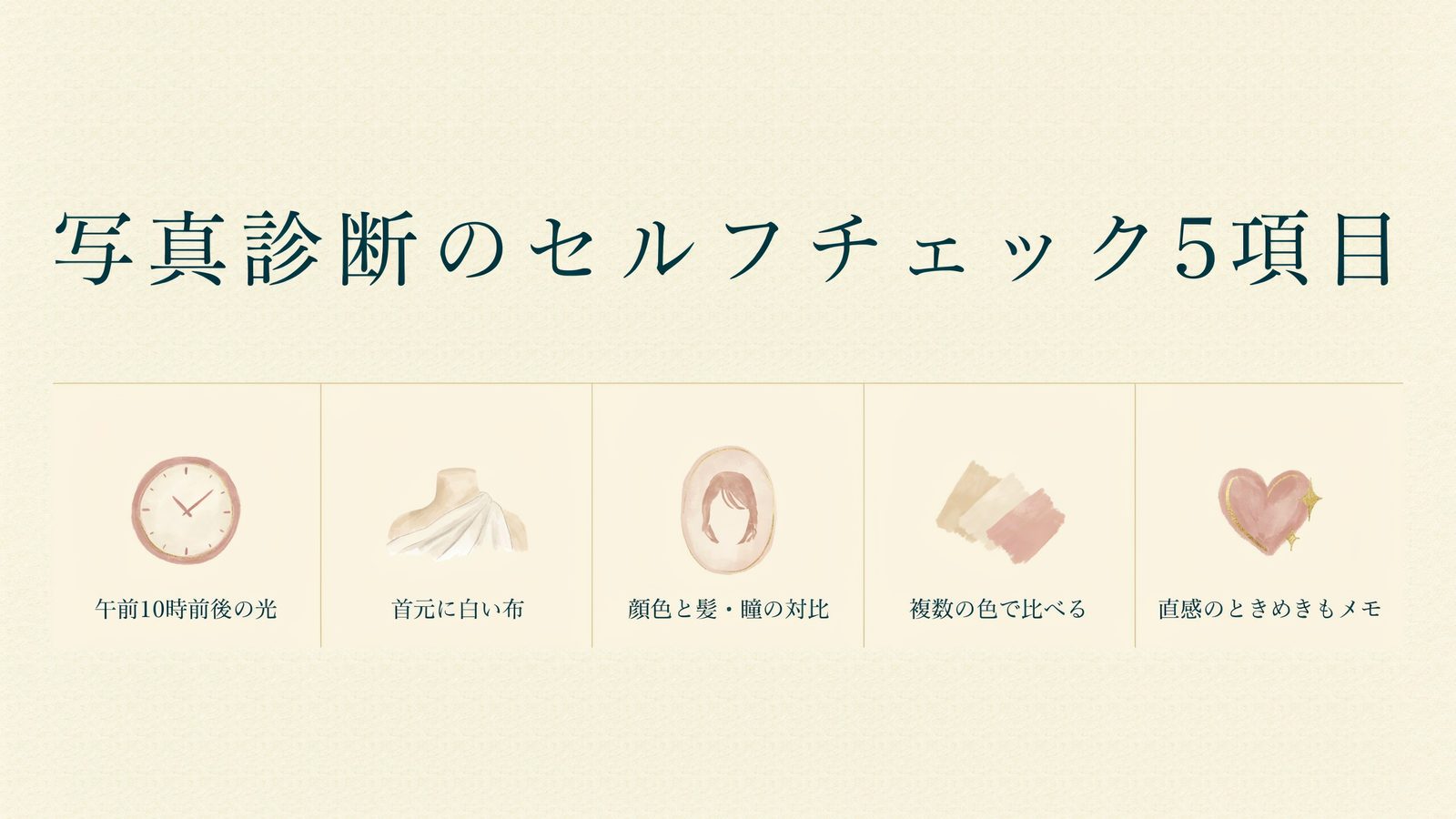 写真診断のセルフチェック5項目
