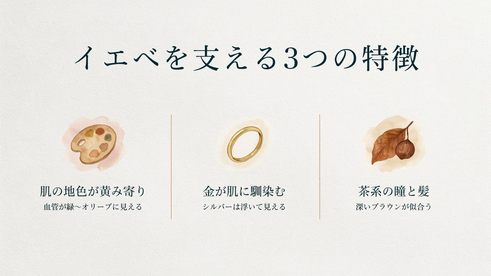 イエベを支える3つの特徴